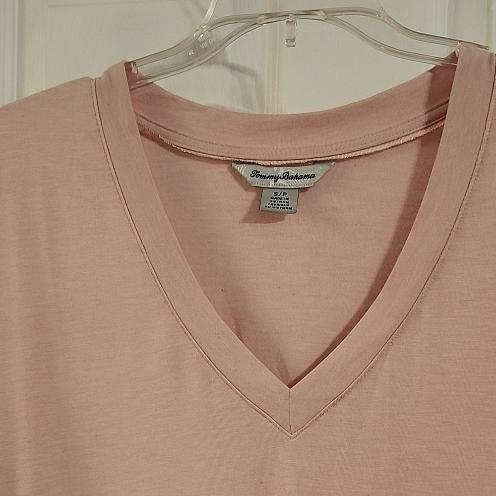 Tommy Bahama Soft Pink V-Neck Tee